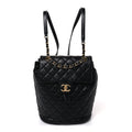 Calfskin Quilted Small Urban Spirit Backpack Black