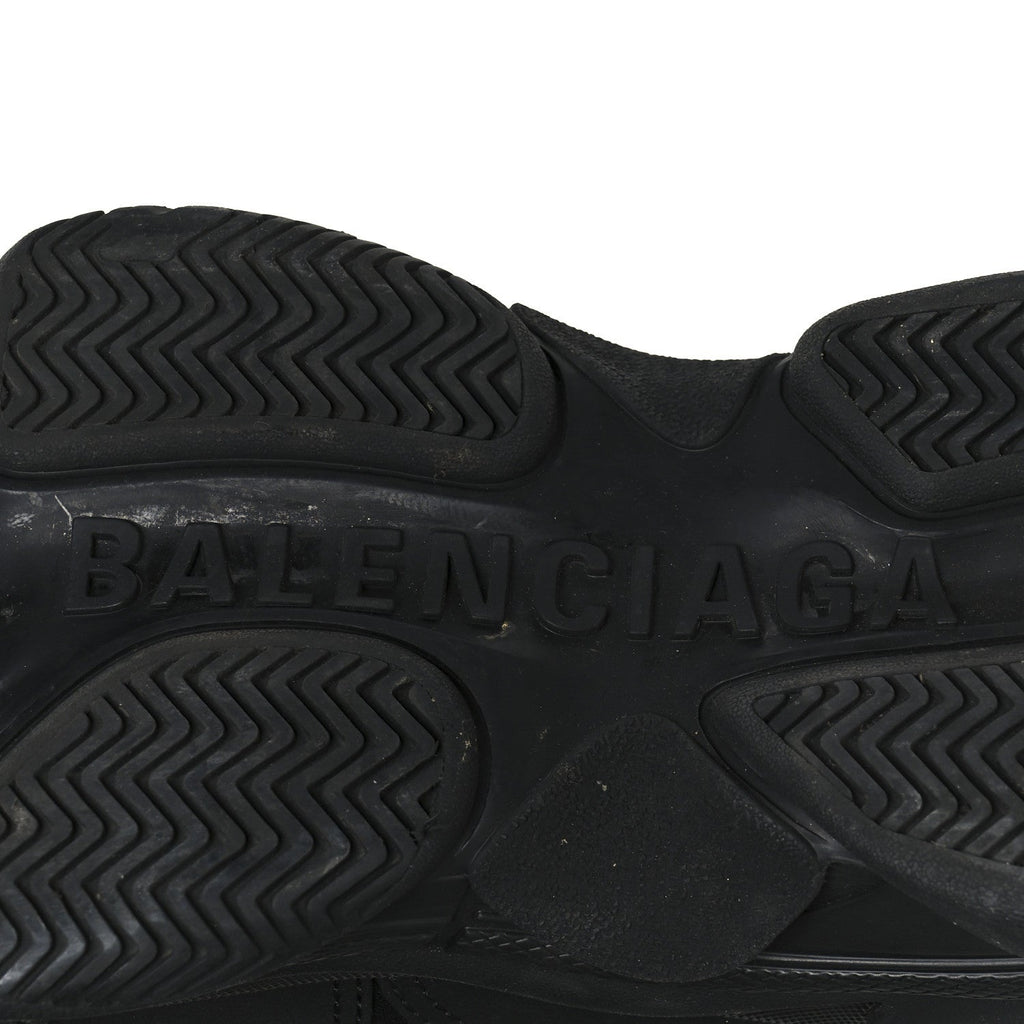 Technical Fabric Allover Logo Mens Triple S Sneakers 40 Black White