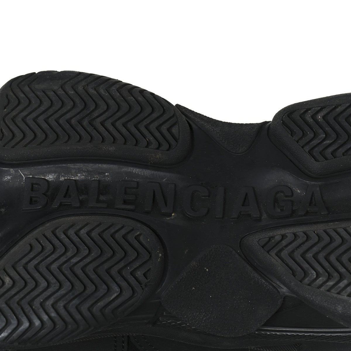 Technical Fabric Allover Logo Mens Triple S Sneakers 40 Black White