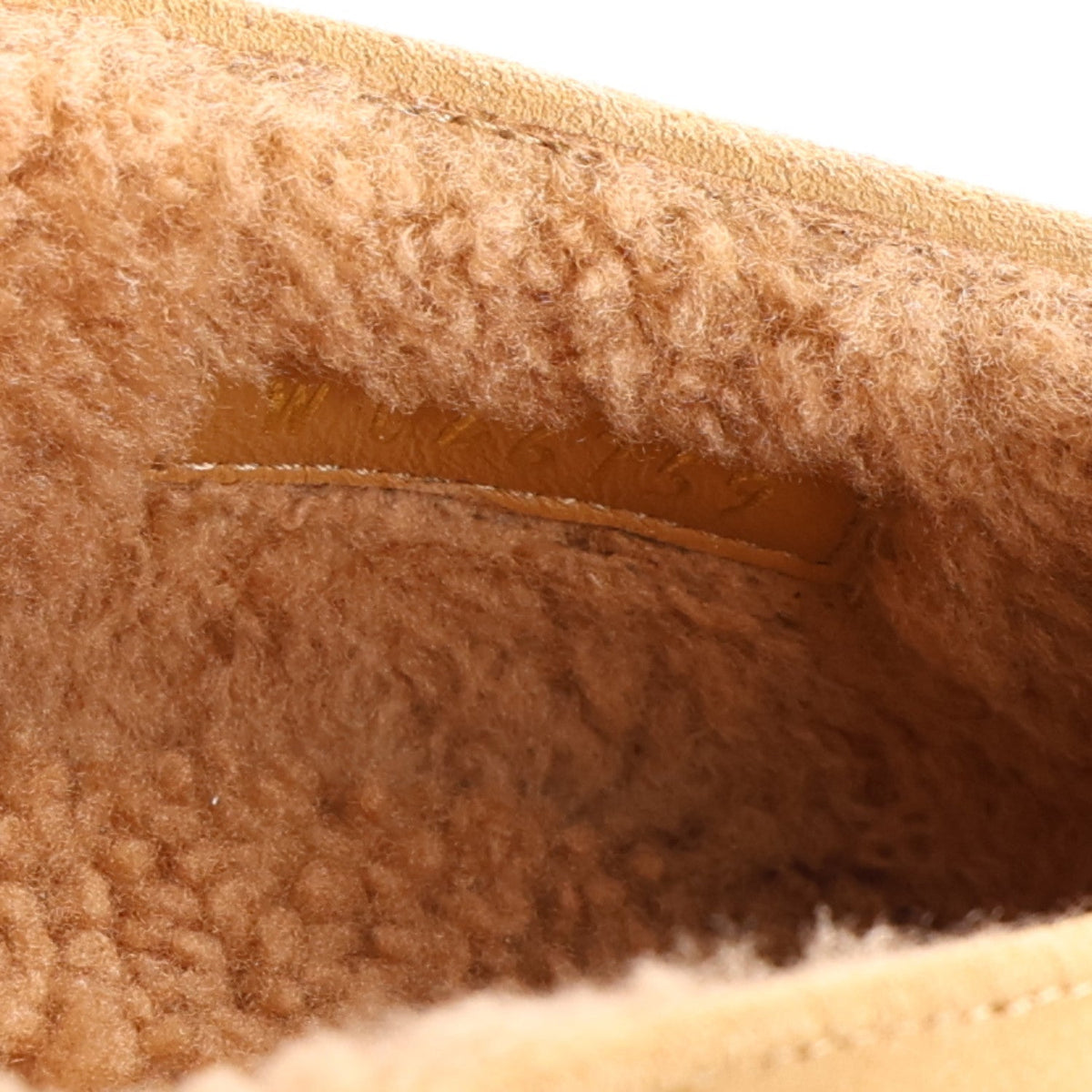 Suede Calfskin Cap Toe CC Mary Jane Flats 38 Beige