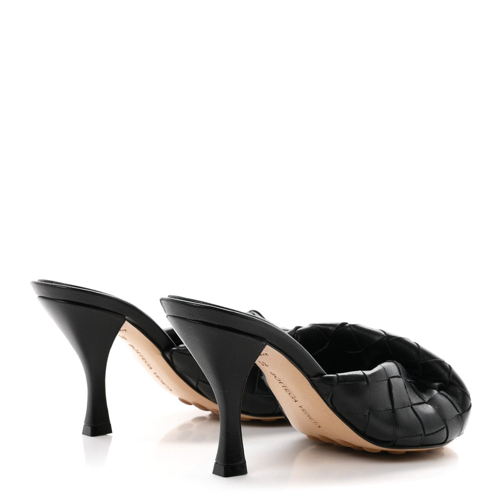 Nappa Intrecciato Blink Mule Sandals 35 Black