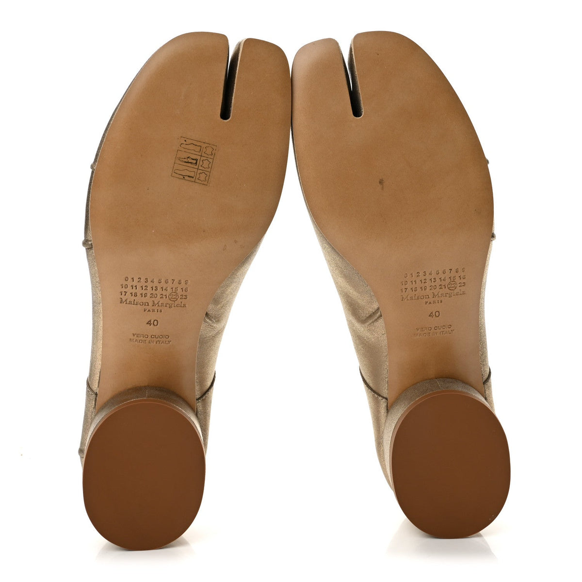 Nappa Tabi New Ballerina 35mm Pumps 40 Gold