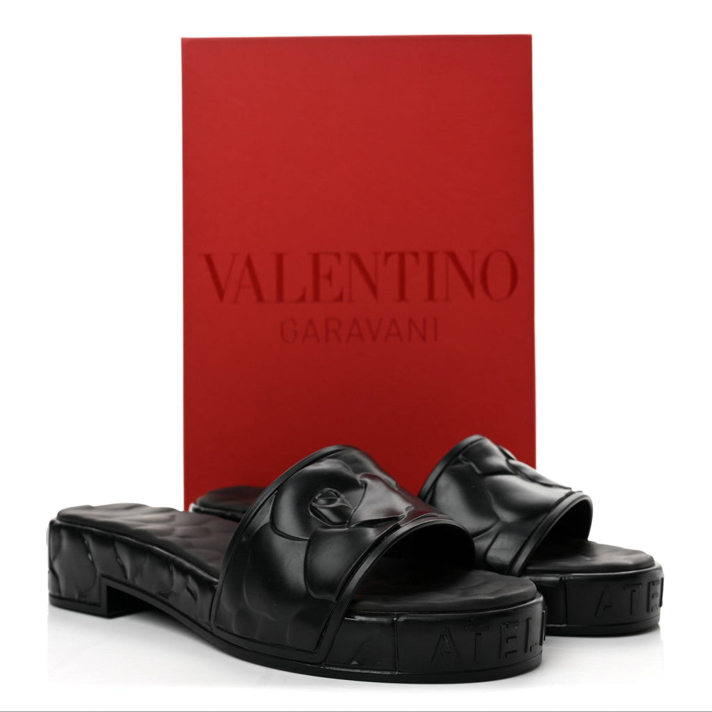 Rubber Atelier 03 Rose Edition 25/40mm Platform Slide Sandals 38 Black