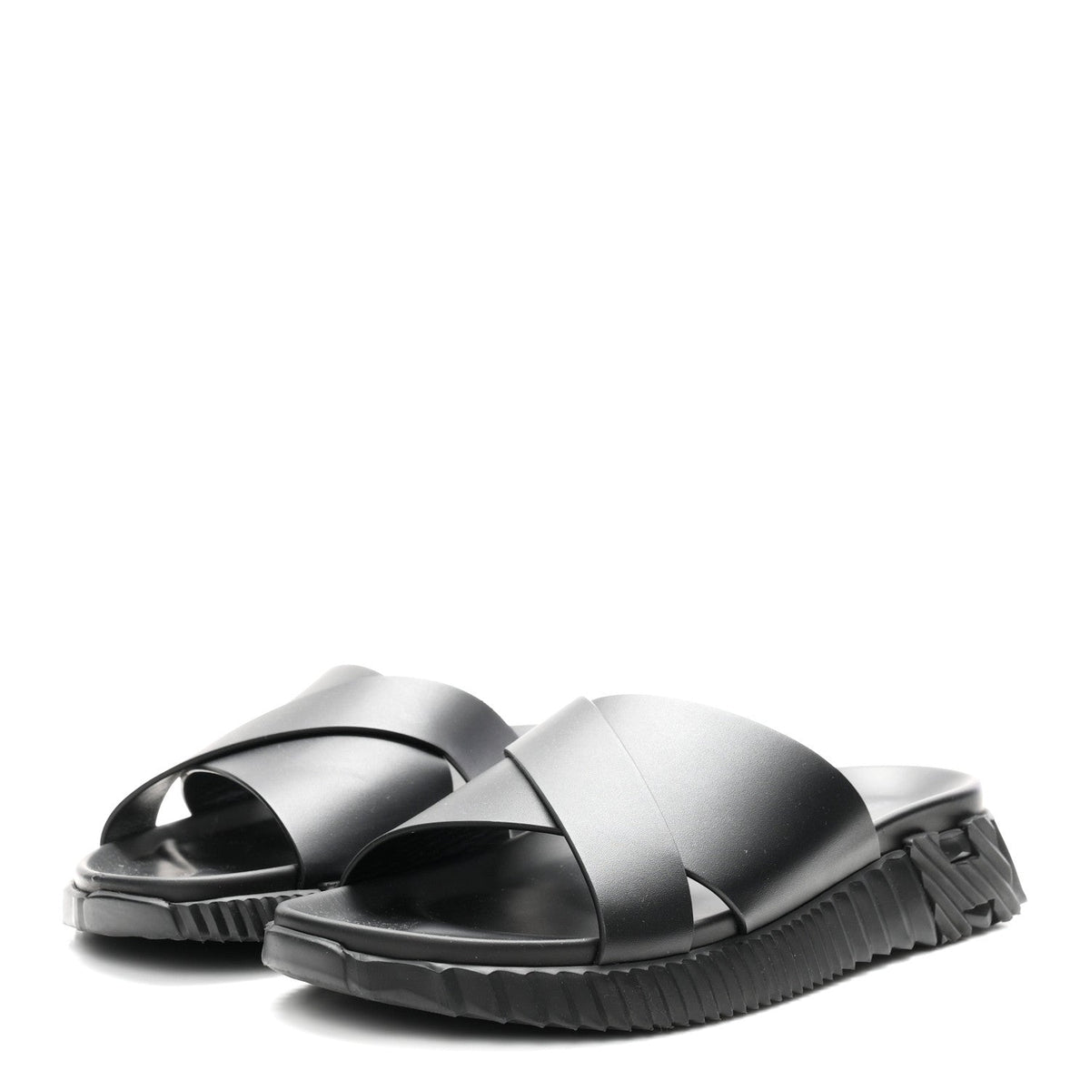 Nappa Mens Infra Sandals 42 Black