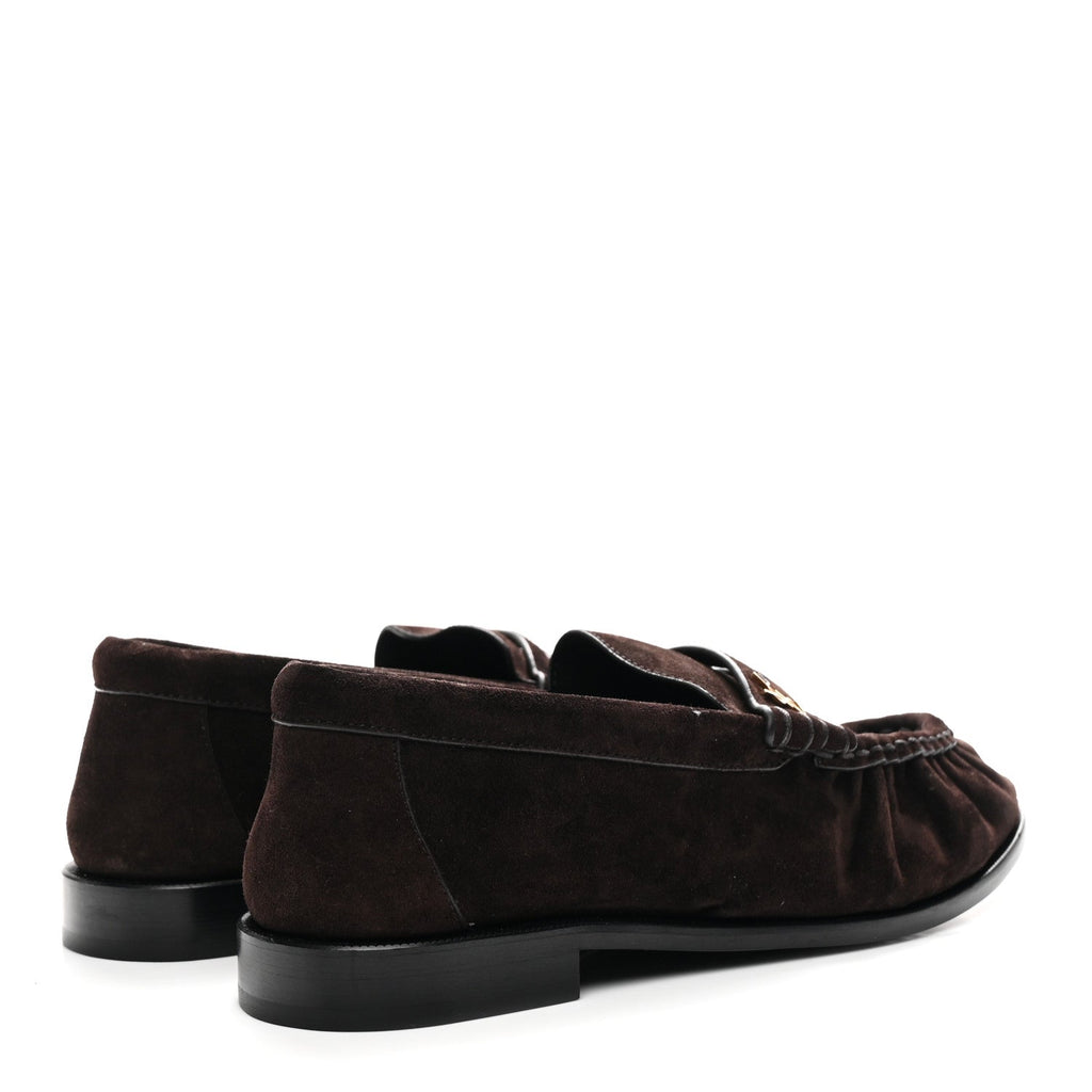 Suede Le Loafer 15 Penny Slippers 37.5 Dark Chocolate