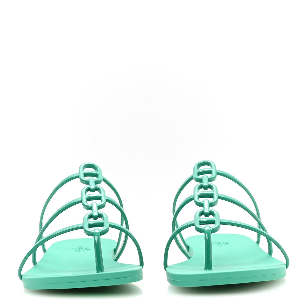 Rubber Womens Mykonos Sandals 36 Vert Tourmaline