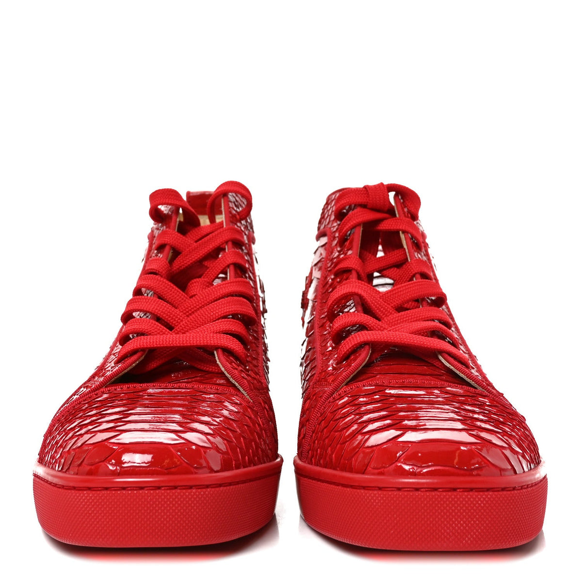 Patent Snakeskin Mens Louis Flat Sneakers 45.5 Rougissime