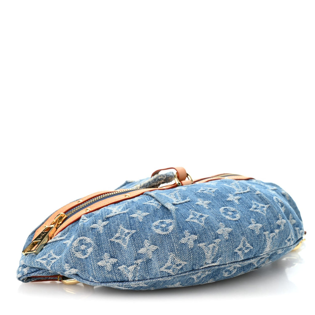 Monogram Denim High Rise Bumbag Blue