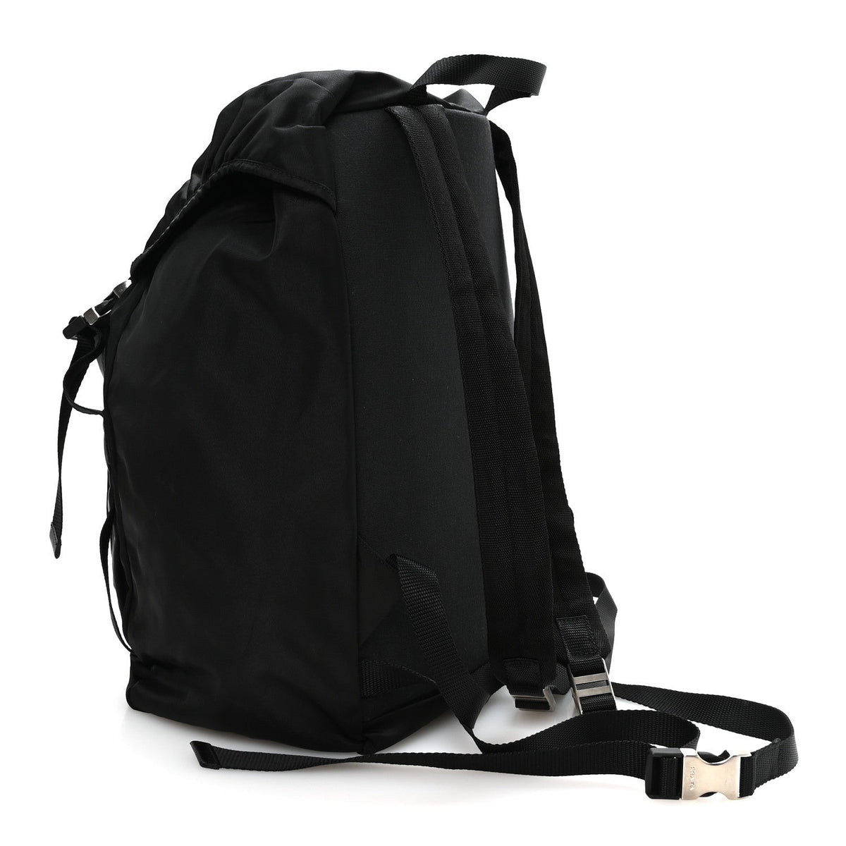 Tessuto Nylon Montagna Double Buckle Backpack Black
