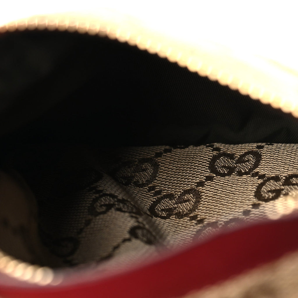 GG Monogram Double Pocket Belt Bag Red