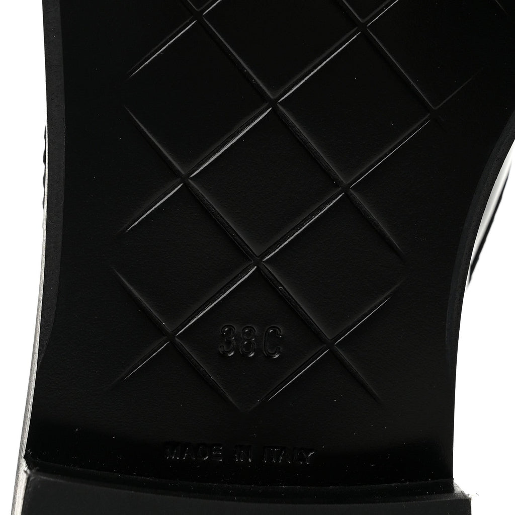 Patent Quilted CC Turnlock Loafers 38 Black