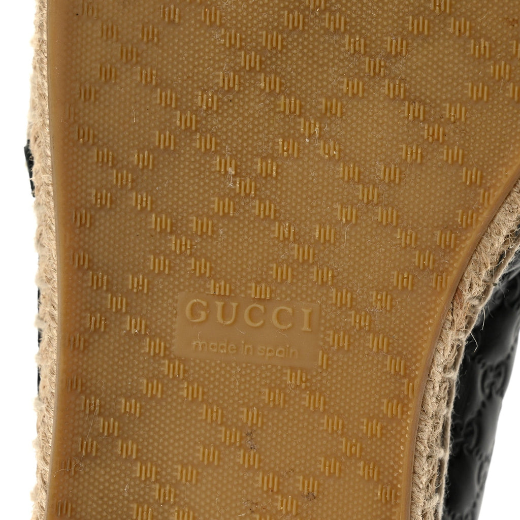 Microguccissima Signature Espadrilles 38 Black