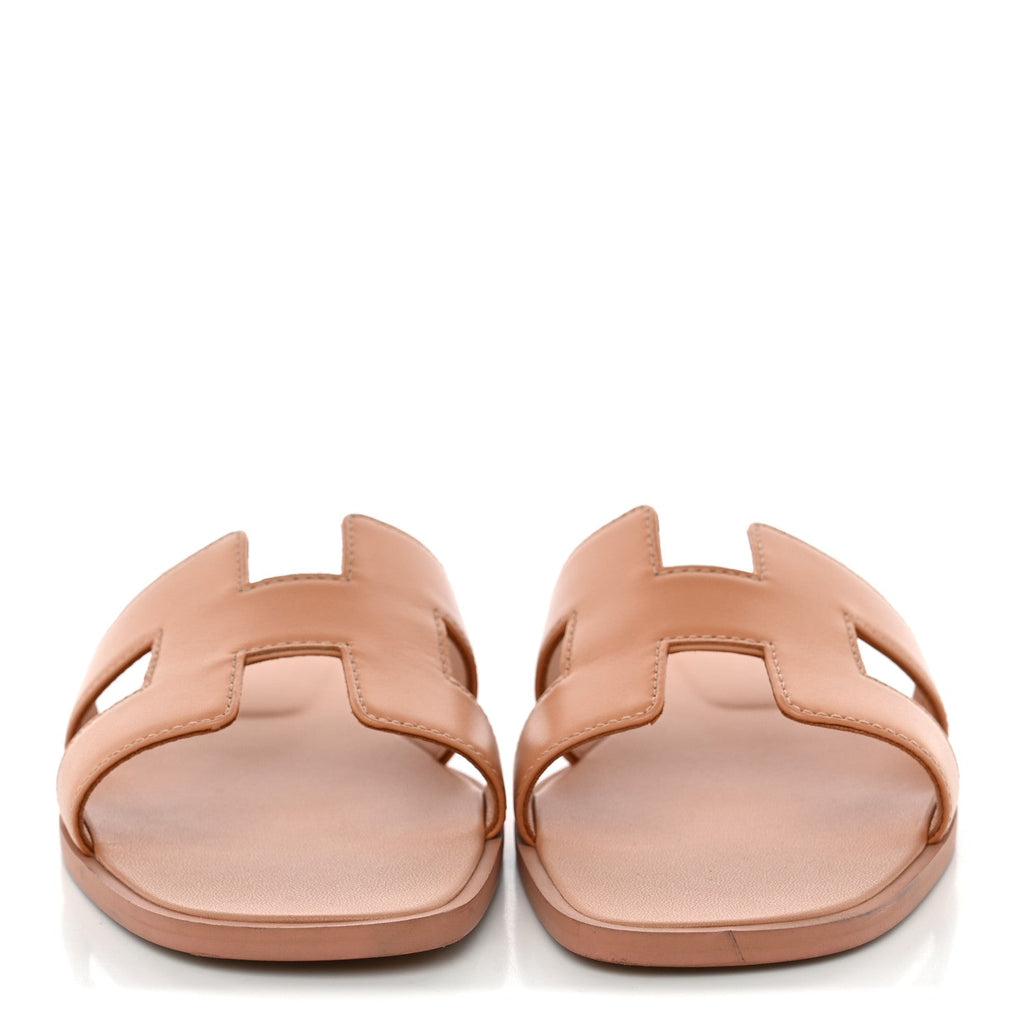 Box Calfskin Oran Sandals 37.5 Granit Rose
