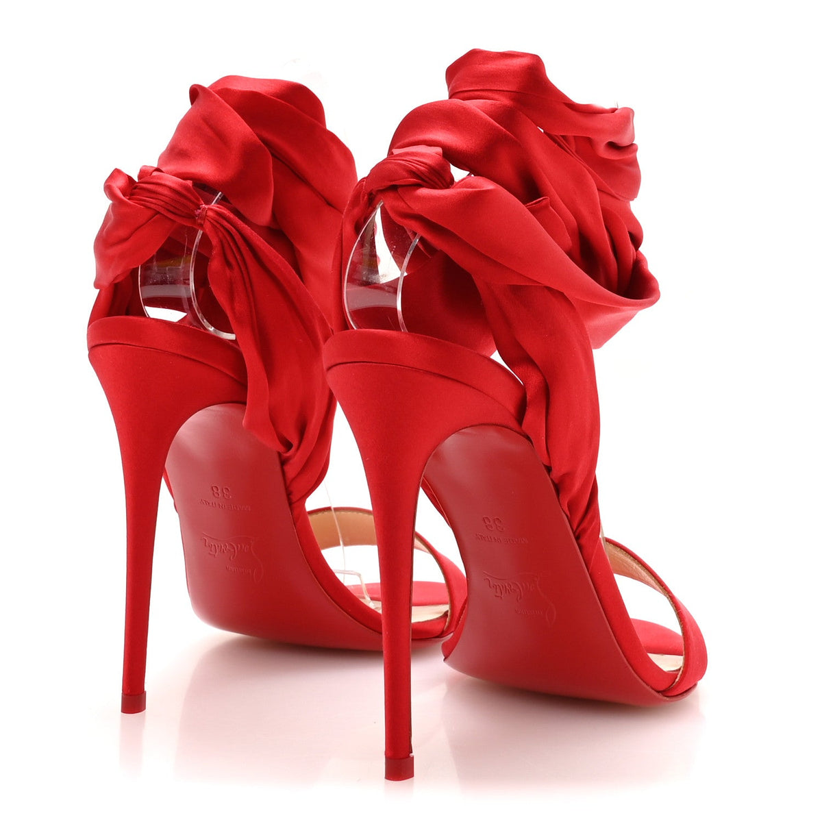Crepe Satin Du Desert 100 Sandal 38 Loubi