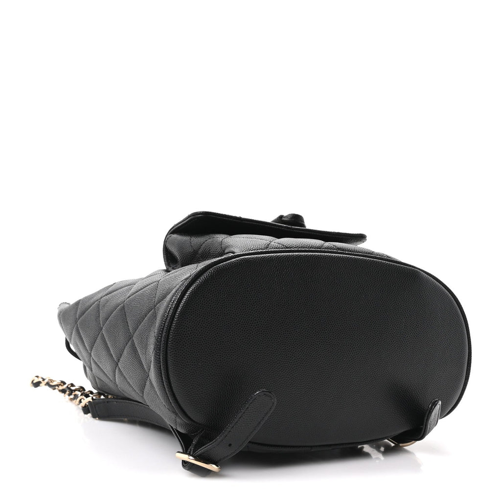 Caviar Quilted Backpack Bag Black