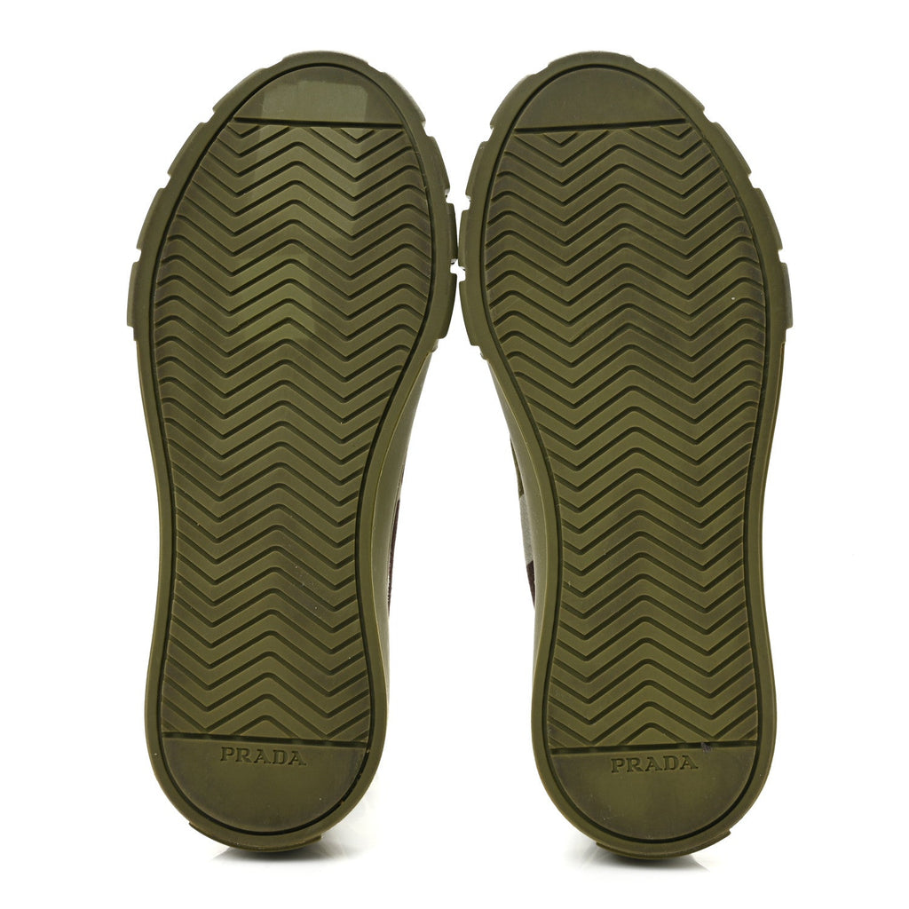 Denim Triangle Logo Camo Sneakers 35 Militare
