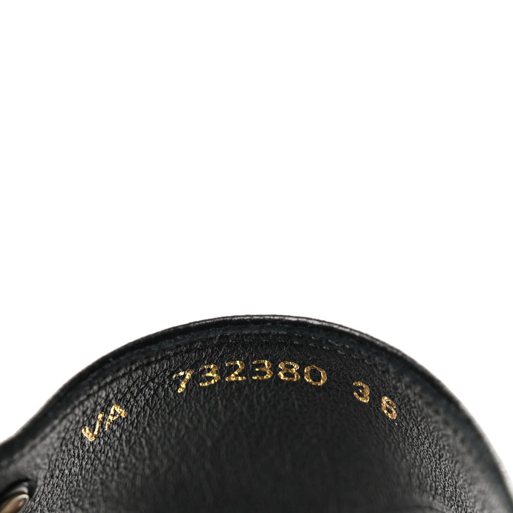 Calfskin Incrociato Denver Monogram Sandals 36 Black