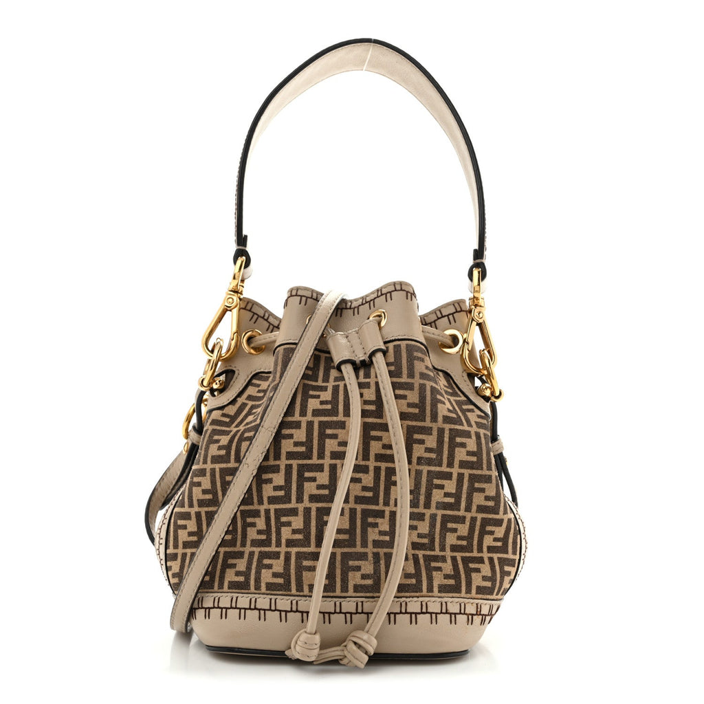 Suede Vitello Grace F is Fendi Micro FF Mini Mon Tresor Bucket Bag Nude Spring Maya
