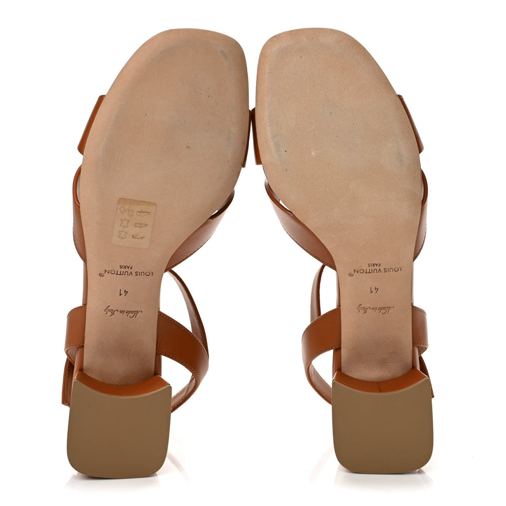 Calfskin LV Isola Sandals 41 Cognac