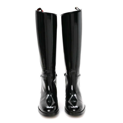 Brushed Calfskin Michelangelo Slim Horsebit Riding Boots 38 Luscious Green
