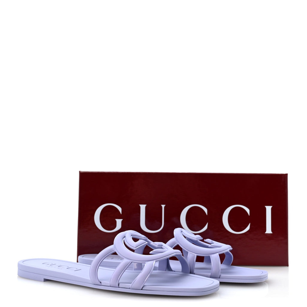 Rubber Interlocking G Womens Slide Sandals 40 Roger Glicine