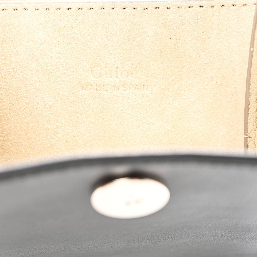 Suede Calfskin Mini Faye Bracelet Bag Black
