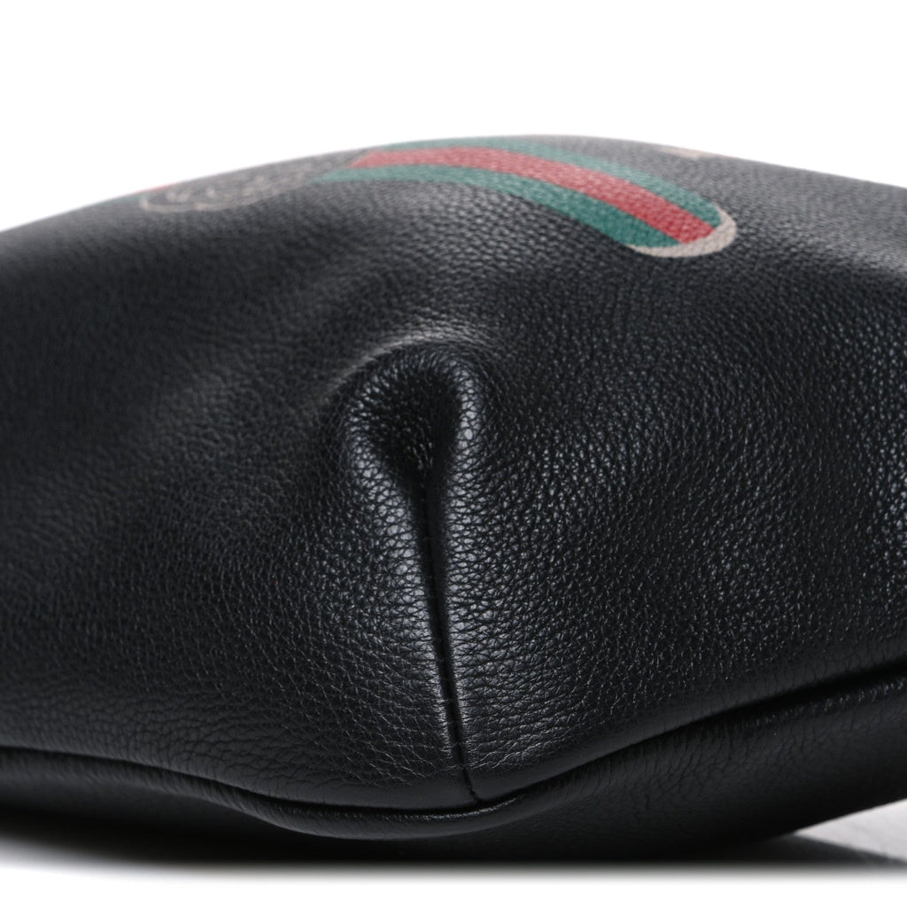Grained Calfskin Logo Belt Bag Black