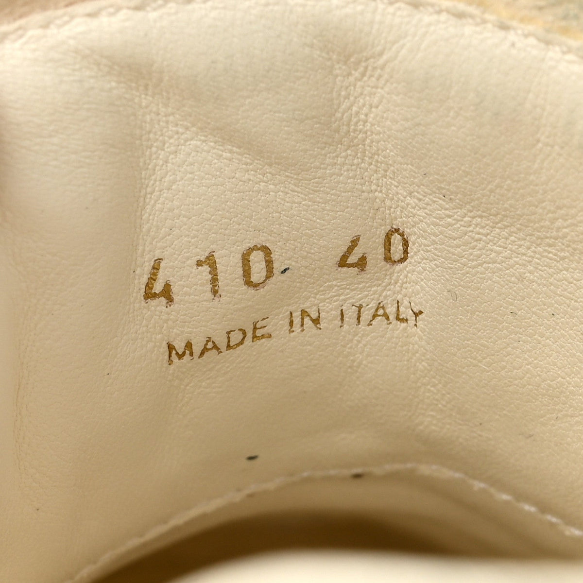 Calfskin Metal Triangle Logo Womens Sneakers 40 Neutral