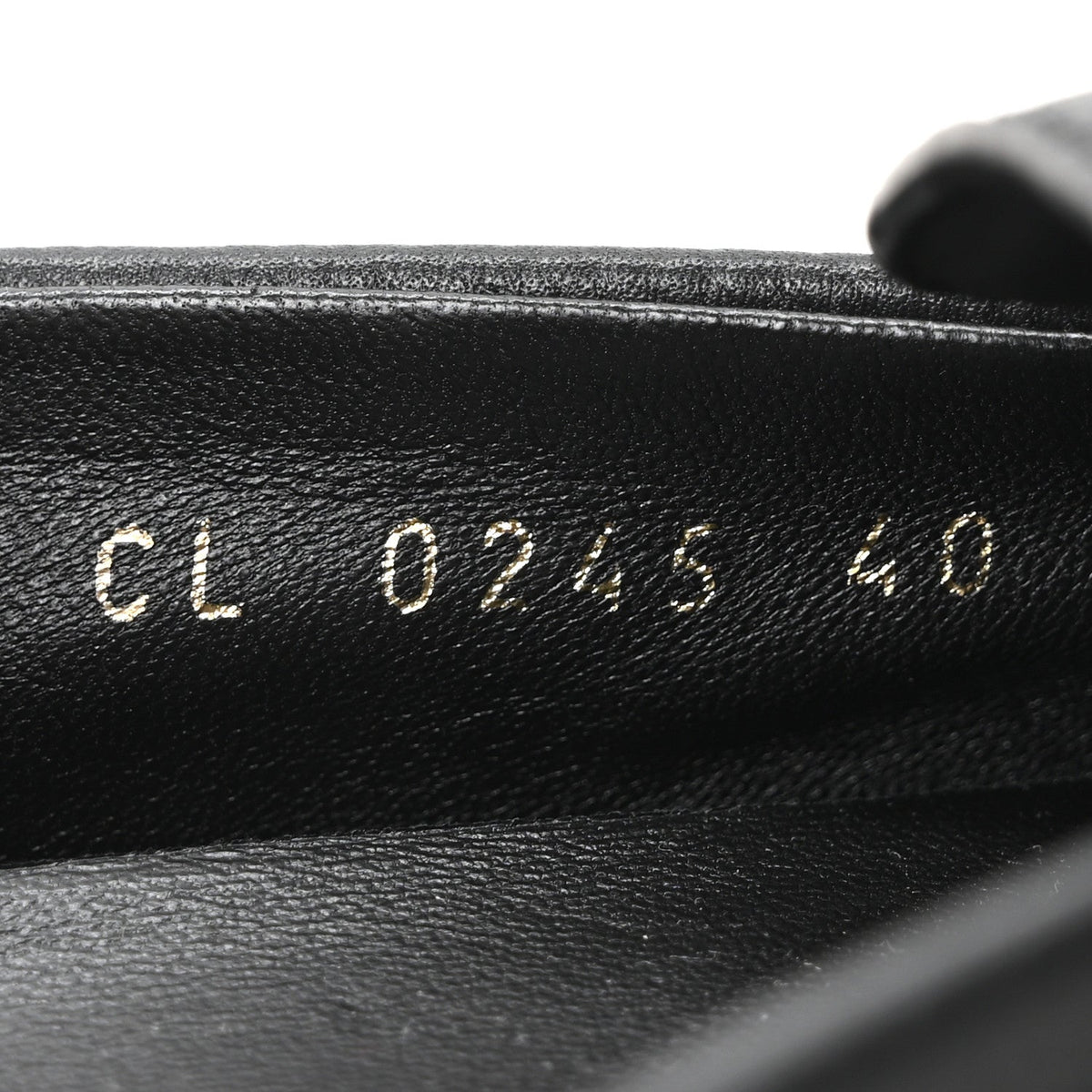 Grained Calfskin Flore Card Shoe 40 Black