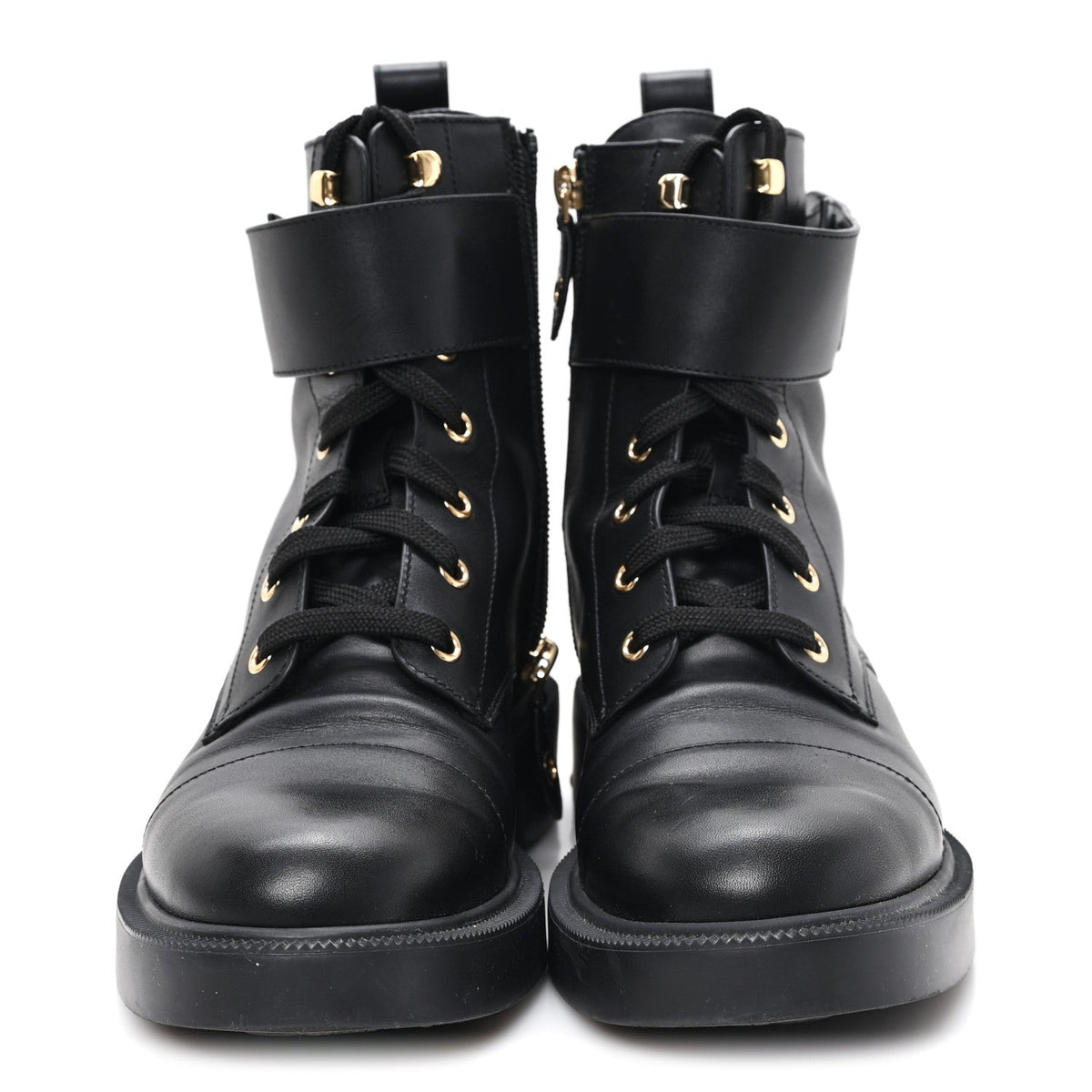 Calfskin Territory Flat Ranger Boots 38 Black