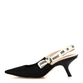 Technical Canvas Ribbon J Adior Slingback 65mm Pumps 39.5 Black