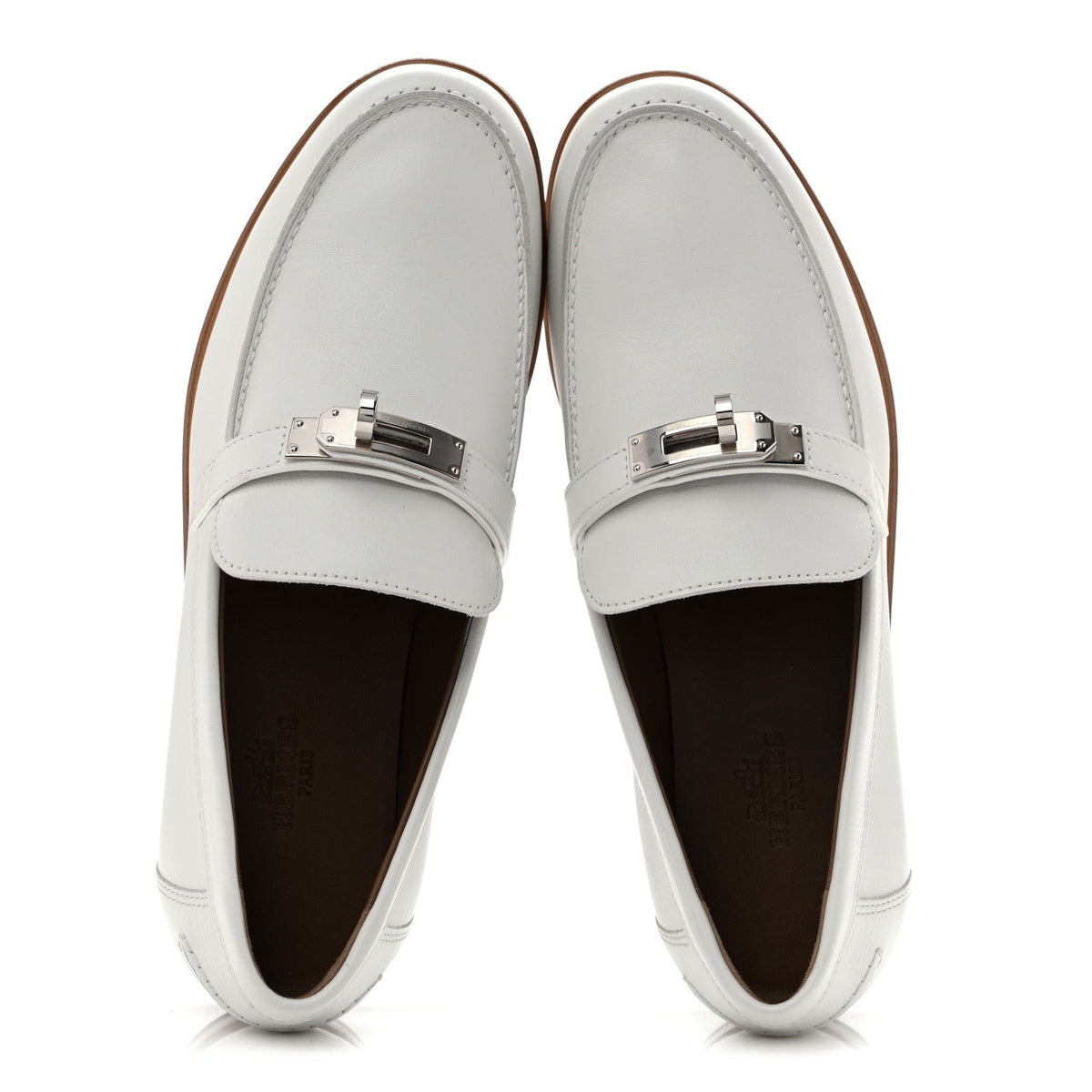 Calfskin Womens Destin Loafers 36 White