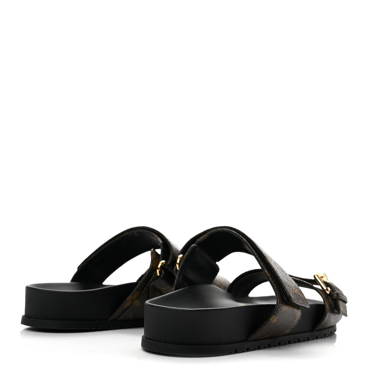 Monogram Bom Dia Mule Sandals 35.5 Black