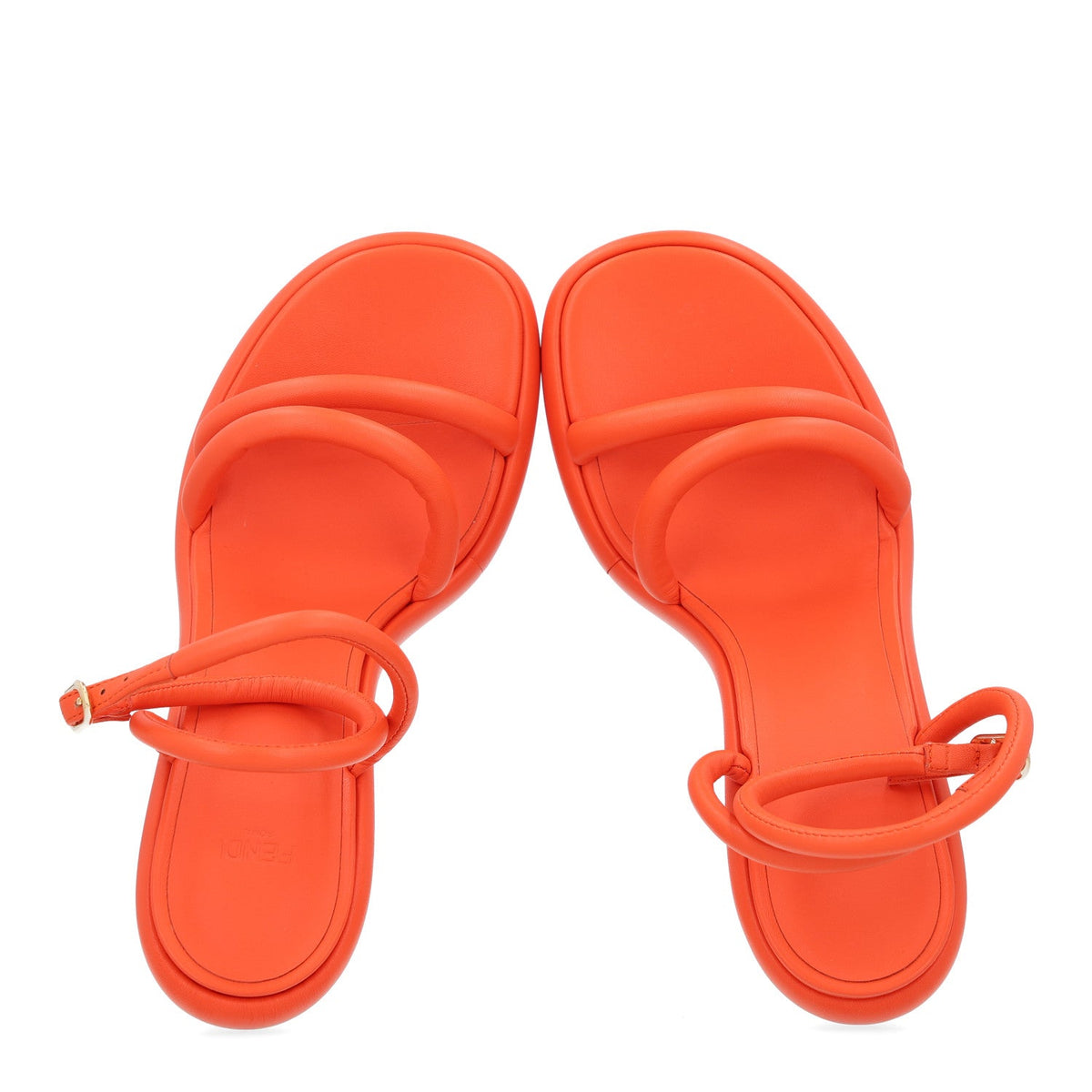 Nappa Baguette Ankle Strap 30/110mm Platform Sandals 38.5 Orange