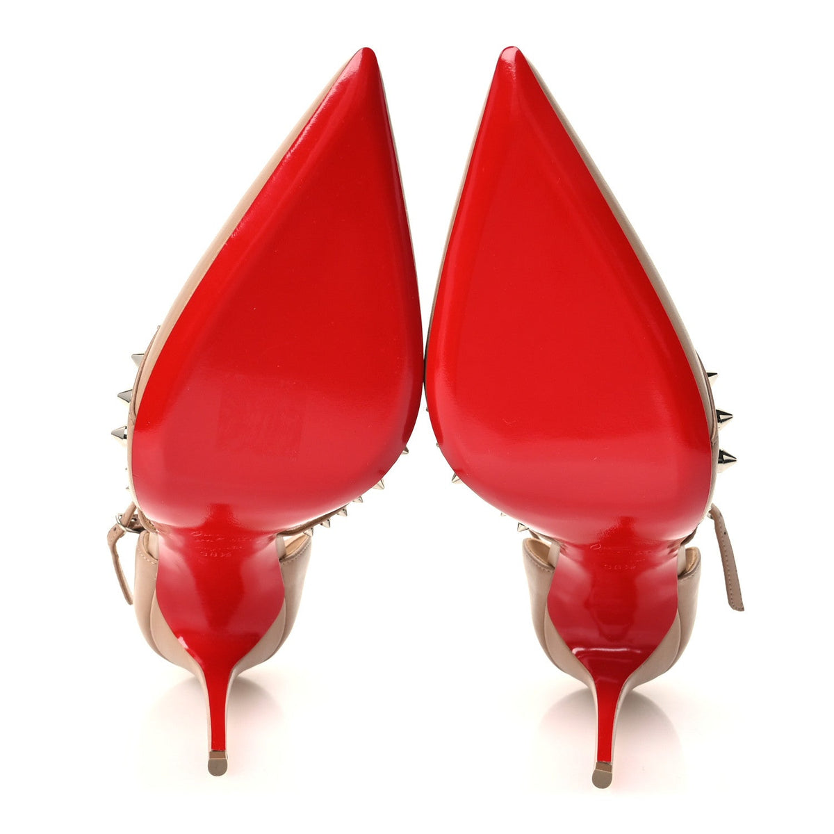 Nappa Studded Tatooshka 100 Pumps 38.5 Blush