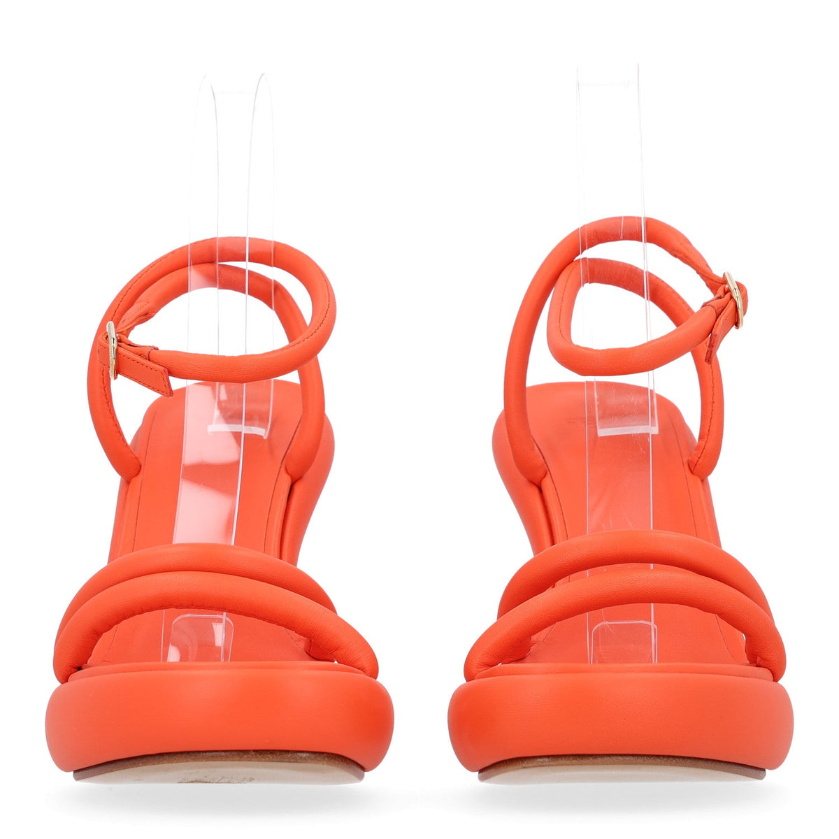 Nappa Baguette Ankle Strap 30/110mm Platform Sandals 38.5 Orange