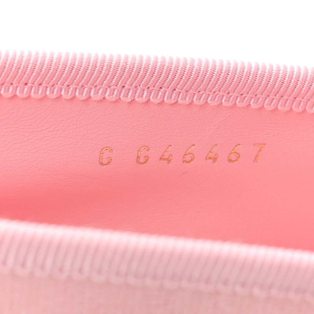 Fabric Grosgrain Mary Jane Flats 38.5 Light Pink Black