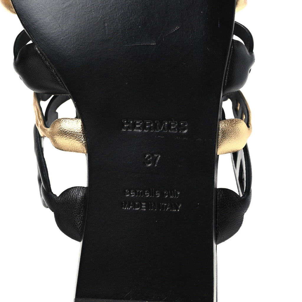 Nappa Thalassa Sandals 37 Black Doré