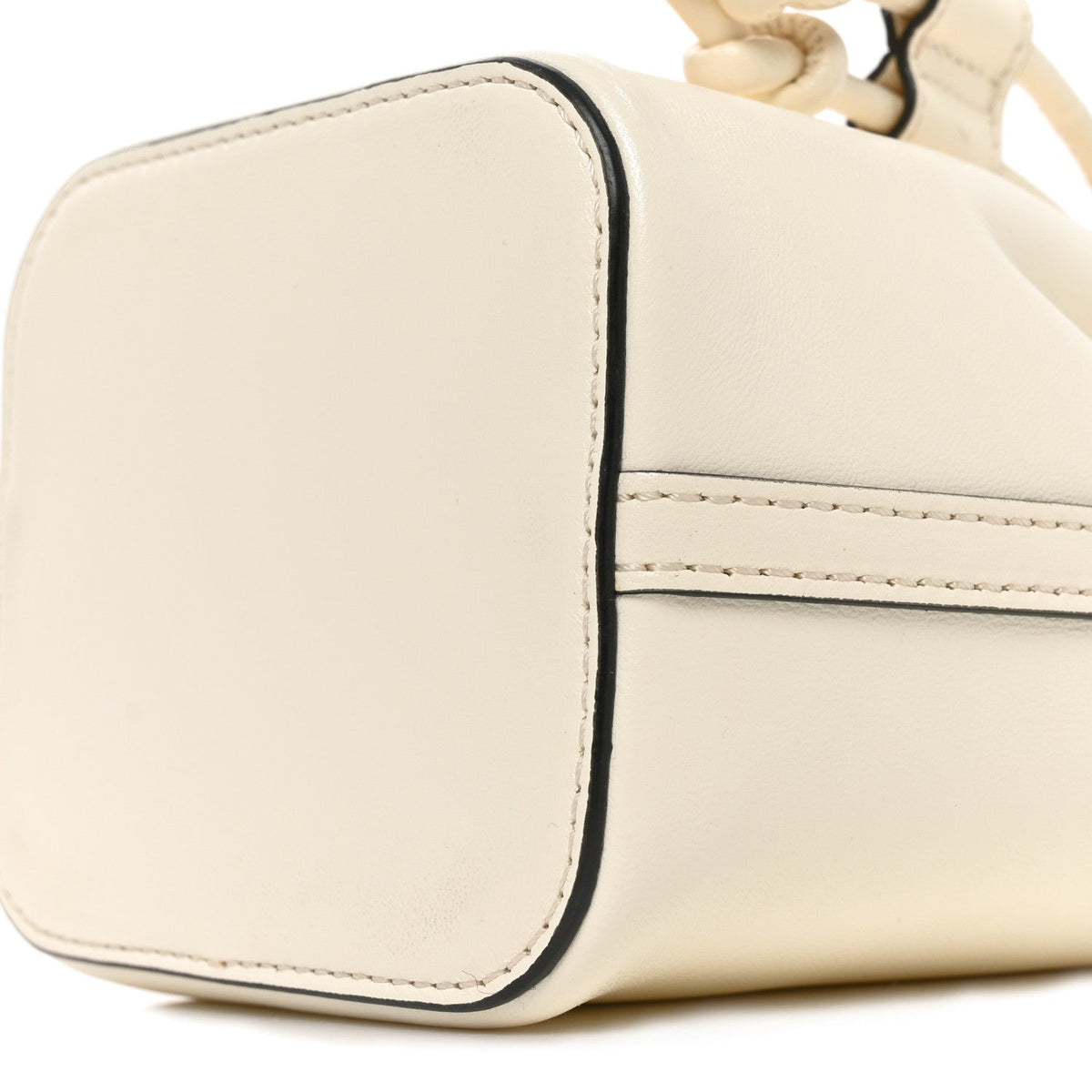 Nappa Mini VLogo Signature Bucket Bag Light Ivory