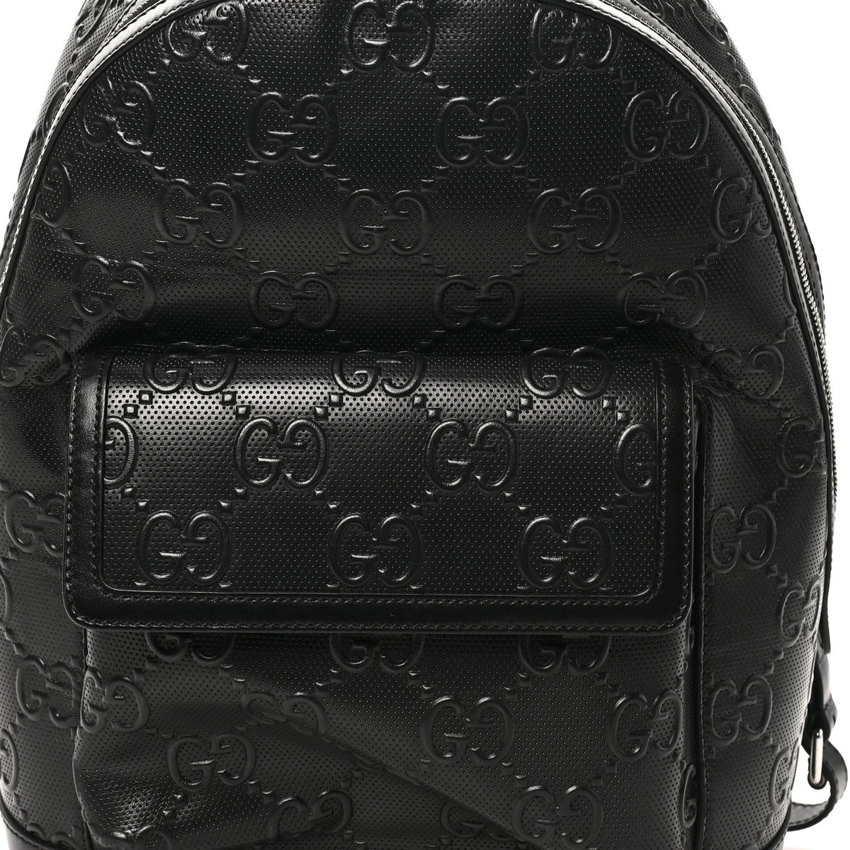 Calfskin GG Tennis Embossed Backpack Black