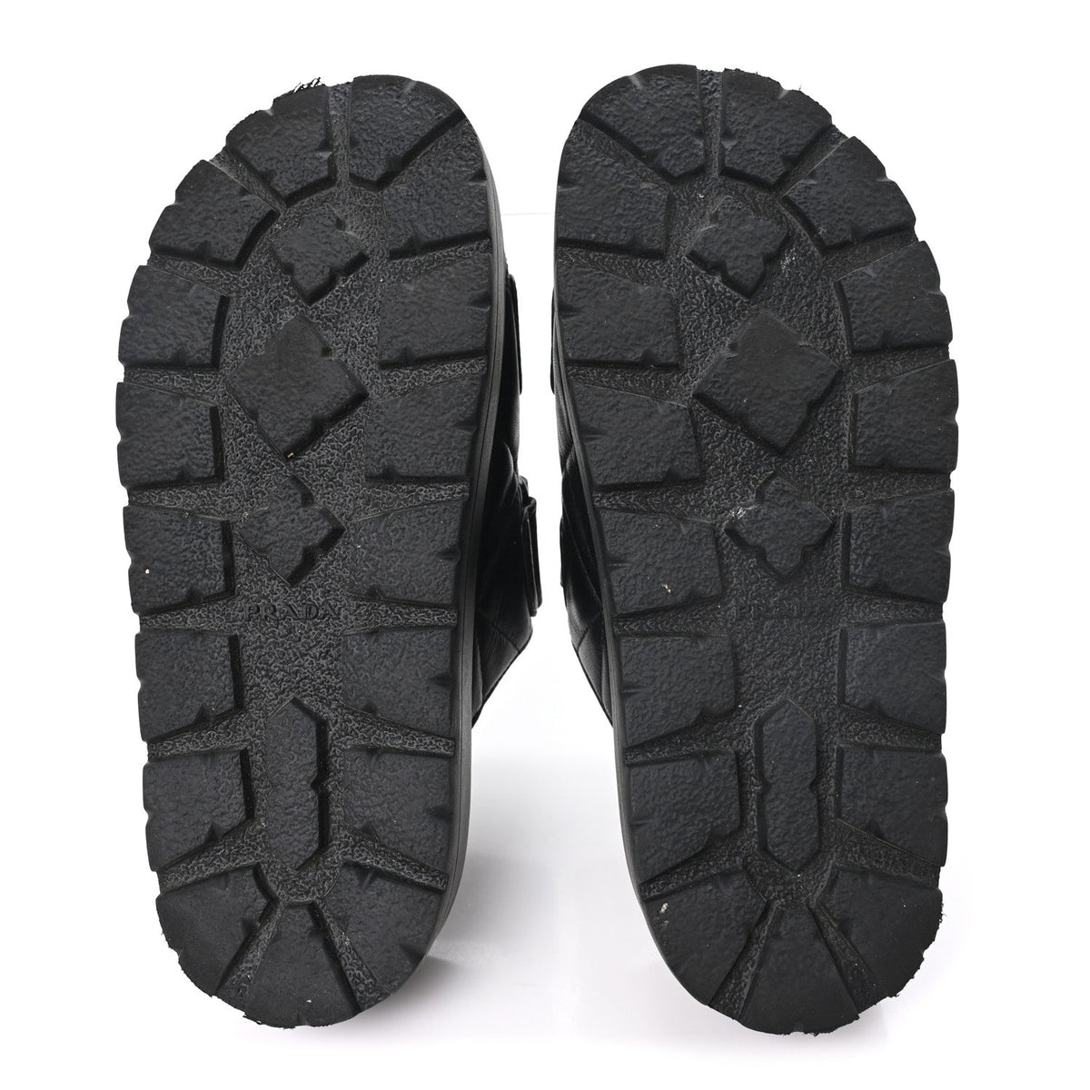 Nappa Quilted Padded Logo Platform Slide Sandals 36.5 Black
