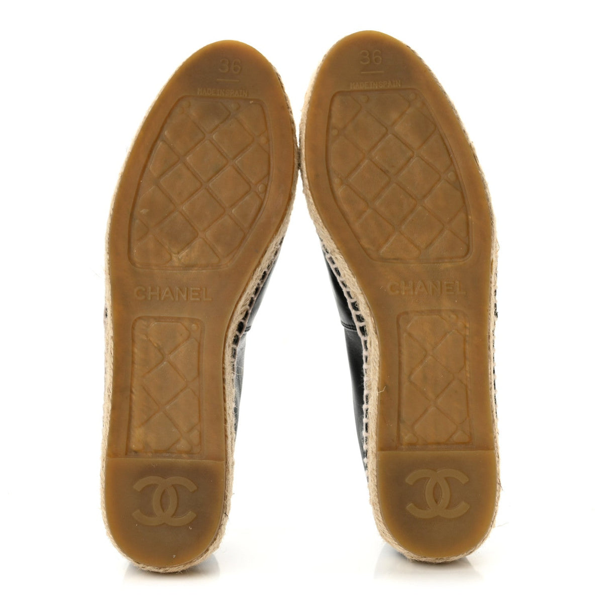 Lambskin CC Espadrilles 36 Black