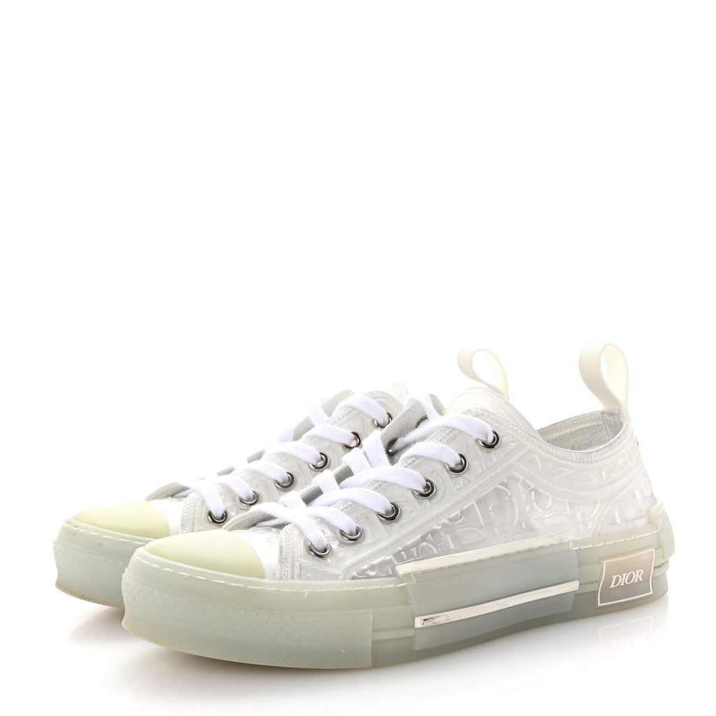 PVC Oblique Embossed Mens B23 Low Top Sneakers 37 White