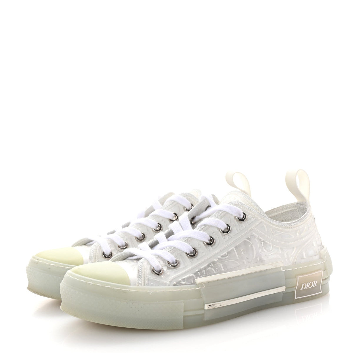 PVC Oblique Embossed Mens B23 Low Top Sneakers 37 White