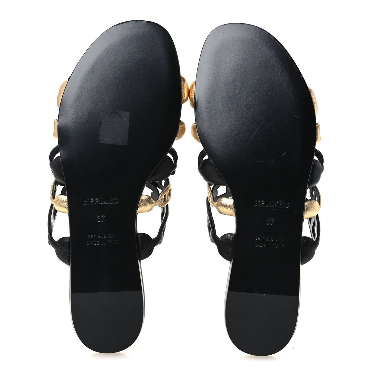 Nappa Thalassa Sandals 37 Black Doré