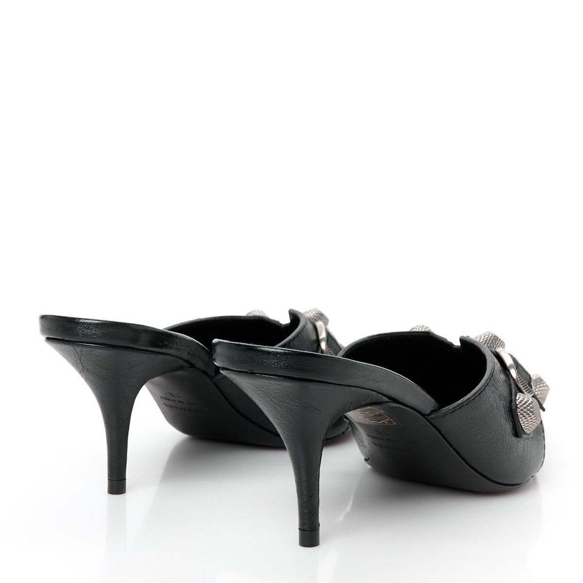 Agneau Arena Cagole 70mm Mules 36 Black