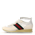 GG Suede Monogram Web Re-Motion Sneakers 37 White