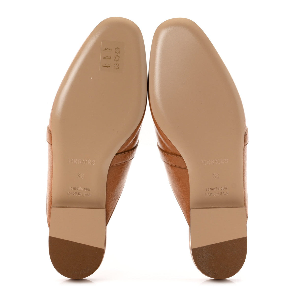 Calfskin Oz Mules 36 Naturel