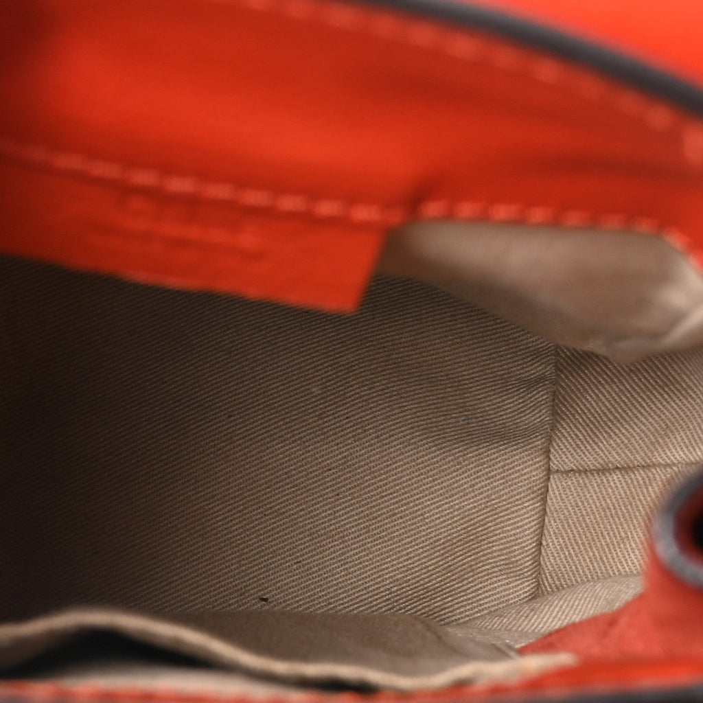 Suede Calfskin Mini Faye Backpack Sepia Red