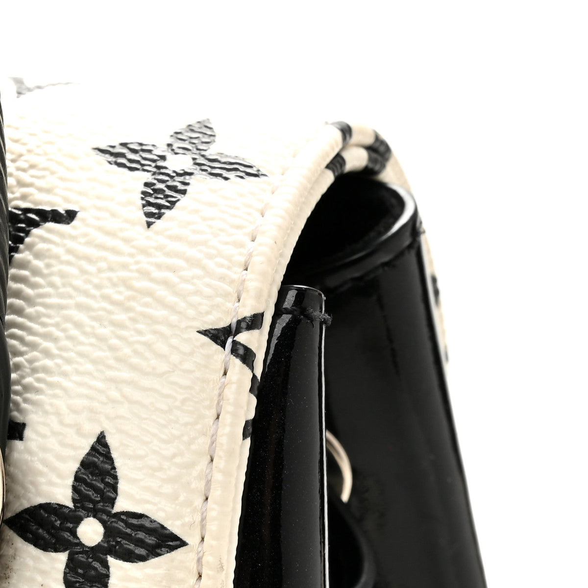 Patent Monogram Hot Springs Backpack Black White